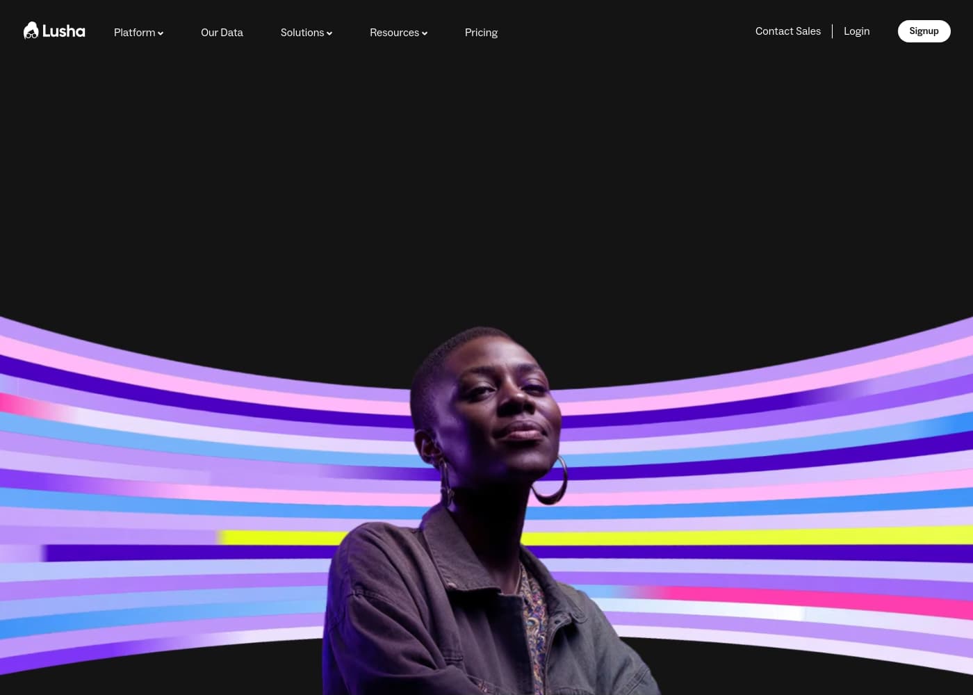 Lushaのホームページスクリーンショット