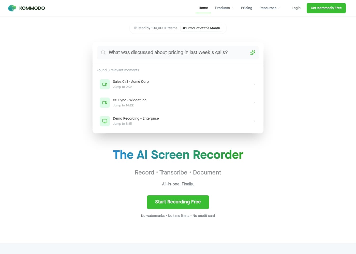Komodo Decksのホームページスクリーンショット